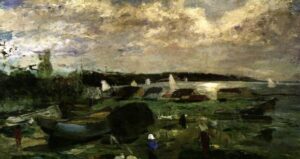 Scandinavian Landscape by Félicien Rops, hand-painted oil painting reproduction