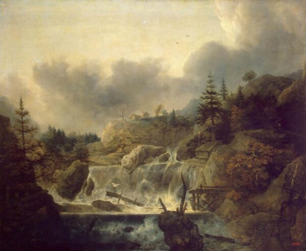 Scandinavian Landscape by Allaert van Everdingen, hand-painted oil painting reproduction