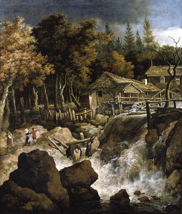 Scandinavian Wooded Landscape b by Allaert van Everdingen, hand-painted oil painting reproduction