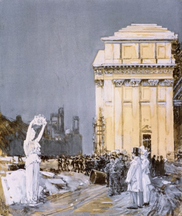 Scene at the World’s Columbian Exposition, Chicago, Illinois by Frederick Childe Hassam, hand-painted oil painting reproduction