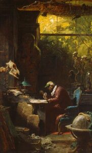 Scholar Of Natural Sciences by Carl Spitzweg, hand-painted oil painting reproduction