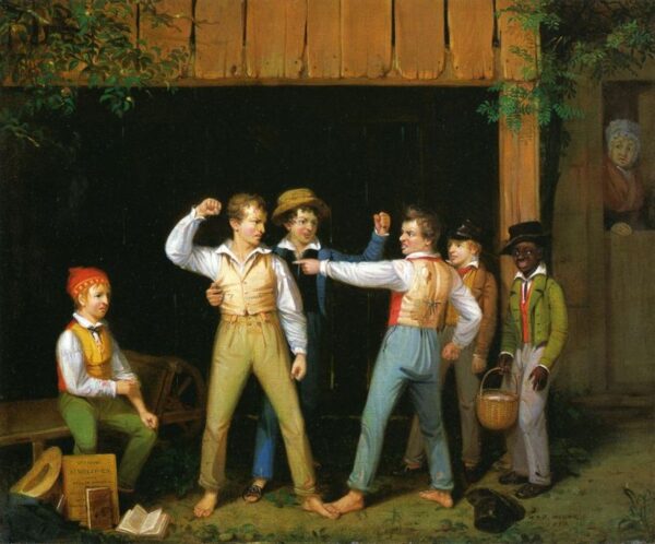 School Boys Quarreling by William Sidney Mount, hand-painted oil painting reproduction