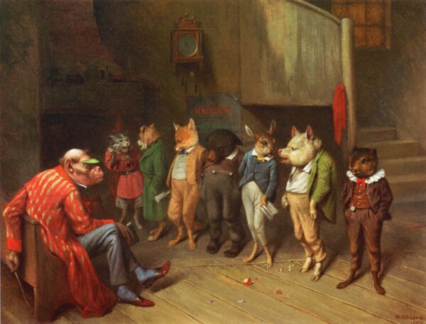 School Rules by William Holbrook Beard, hand-painted oil painting reproduction