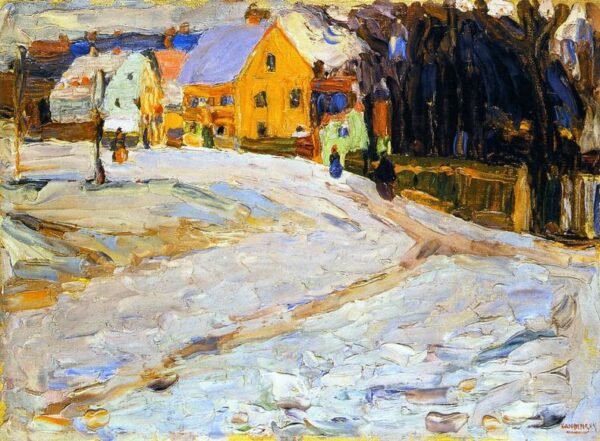 Schwabing – Nikolaiplatz by Wassily Kandinsky, hand-painted oil painting reproduction