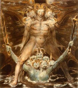 The Great Red Dragon and the Beast from the Sea by William Blake, hand-painted oil painting reproduction