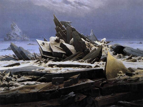 Sea of Ice by Caspar David Friedrich, hand-painted oil painting reproduction