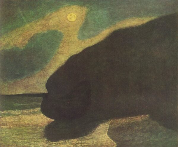Seacoast in Moonlight by Albert Pinkham Ryder, hand-painted oil painting reproduction