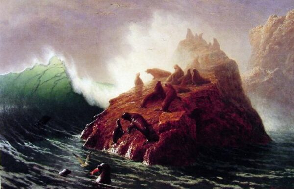 Seal Rock by Albert Bierstadt, hand-painted oil painting reproduction