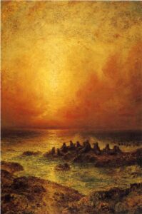 Seal Rocks by Ralph Albert Blakelock, hand-painted oil painting reproduction