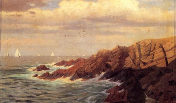 Seascape by William Stanley Haseltine, hand-painted oil reproduction