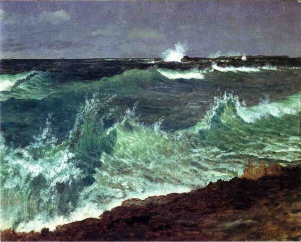 Seascape by Albert Bierstadt, hand-painted oil painting reproduction