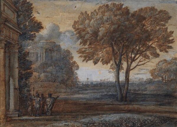 Seascape With Aeneas On Delos by Claude Lorrain, hand-painted oil painting reproduction