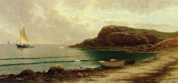 Seascape with Dories and Sailboats by Alfred Thompson Bricher, hand-painted oil painting reproduction