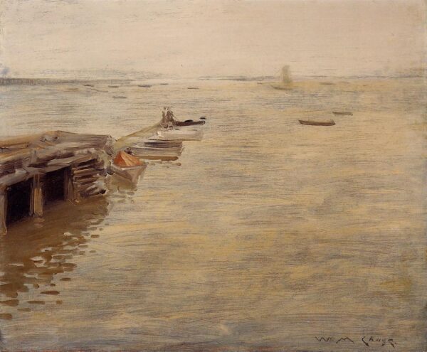 Seashore aka A Grey Day by William Merritt Chase, hand-painted oil painting reproduction