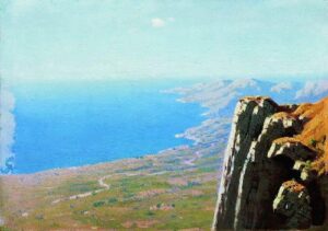 Seashore with a rock 1898 1908 by Arkhip Kuindzhi, hand-painted oil painting reproduction