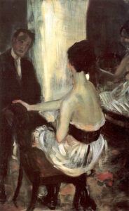 Seated Actress With Mirror by William Glackens, hand-painted oil painting reproduction