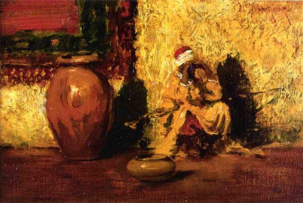 Seated Figure by William Merritt Chase, hand-painted oil painting reproduction
