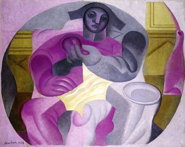 Seated Harlequin by Juan Gris, hand-painted oil painting reproduction