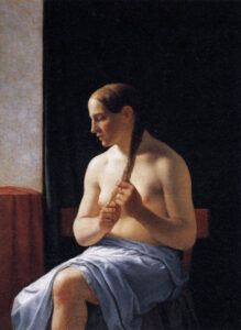 Seated Nude Model 1839 by Christoffer Wilhelm Eckersberg, hand-painted oil painting reproduction