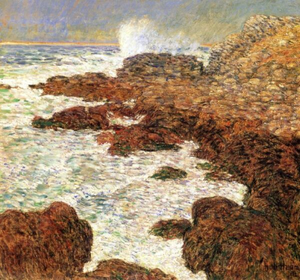 Seaweed and Surf, Appledore by Frederick Childe Hassam, hand-painted oil painting reproduction