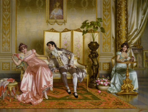 Seduction by Vittorio Reggianini, hand-painted oil painting reproduction