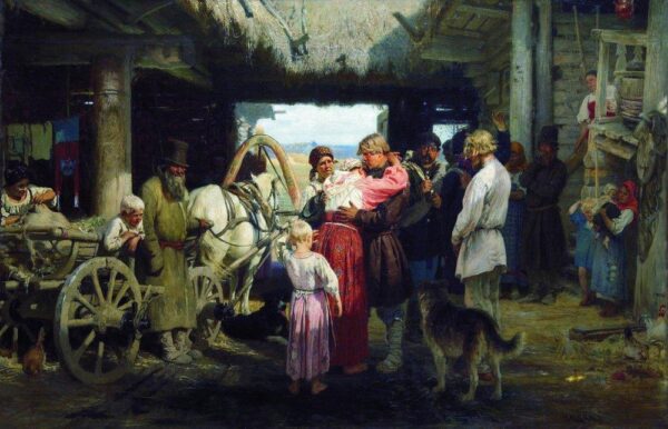 Seeing Off a Recruit by Ilya Repin, hand-painted oil painting reproduction