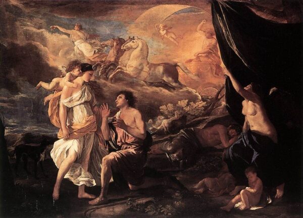 Selene and Endymion by Nicolas Poussin, hand-painted oil painting reproduction