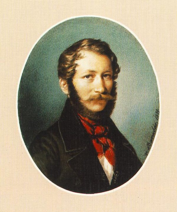 Self-Portrait by Miklós Barabás, hand-painted oil painting reproduction