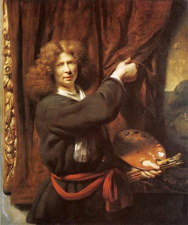 Self-Portrait by Cornelis Bisschop, hand-painted oil painting reproduction