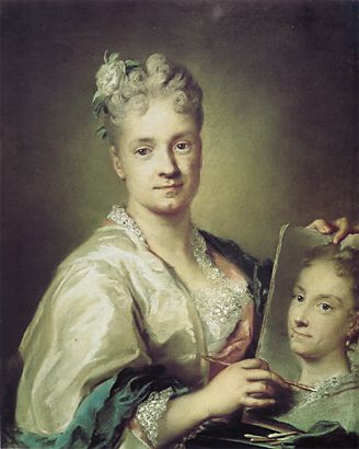Self Portrait by Rosalba Carriera, hand-painted oil reproduction