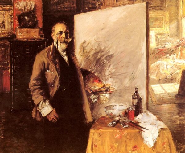 Self Portrait by William Merritt Chase, hand-painted oil painting reproduction