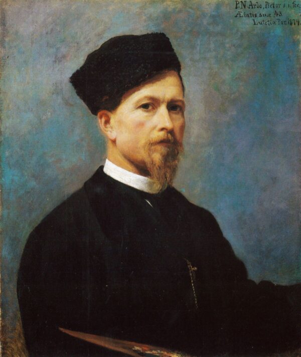 Self-Portrait by Peter Nicolai Arbo, hand-painted oil painting reproduction