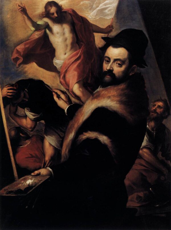 Self-Portrait by Palma il Giovane, hand-painted oil painting reproduction