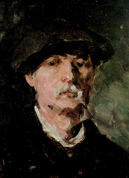 Self-Portrait by Nicolae Grigorescu, hand-painted oil reproduction