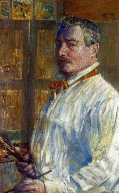 Self-Portrait by Frederick Childe Hassam, hand-painted oil reproduction