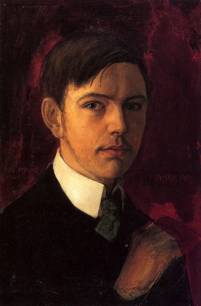 Self-Portrait by August Macke, hand-painted oil reproduction