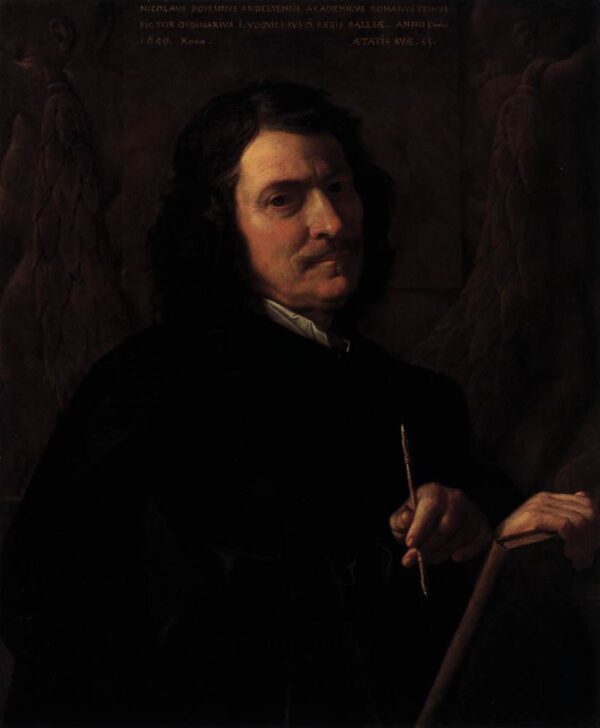 Self-Portrait by Nicolas Poussin, hand-painted oil painting reproduction