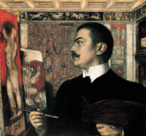 Self-Portrait by Franz von Stuck, hand-painted oil painting reproduction