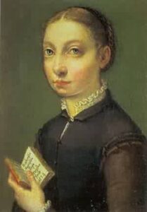 Self-Portrait 1554 by Sofonisba Anguissola, hand-painted oil painting reproduction