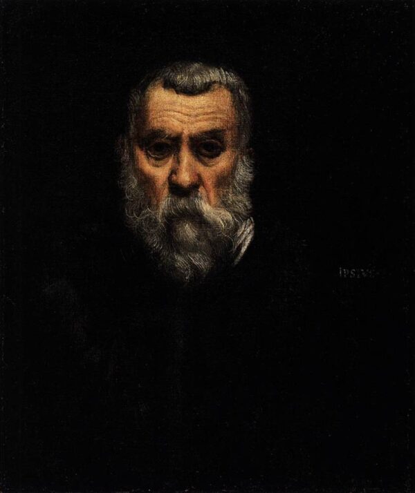 Self-Portrait II by Tintoretto, hand-painted oil painting reproduction