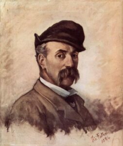 Self-Portrait at Age 50 by Giovanni Fattori, hand-painted oil painting reproduction