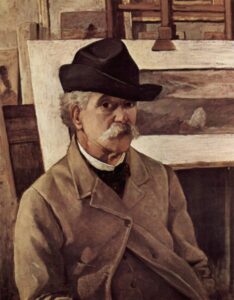 Self-Portrait at Age 60 by Giovanni Fattori, hand-painted oil painting reproduction