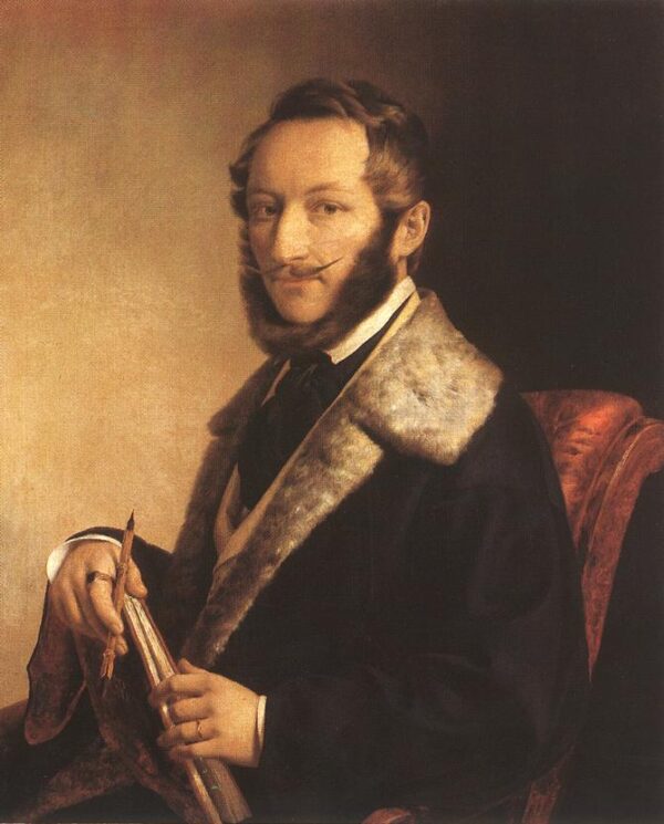 Self-Portrait b by Miklós Barabás, hand-painted oil painting reproduction