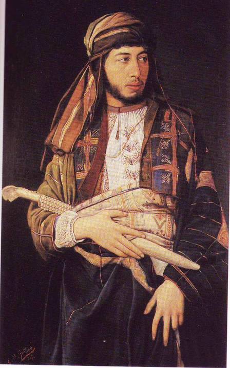 Self-Portrait in Arab Dress by Maurycy Gottlieb, hand-painted oil reproduction