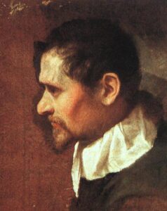 Self Portrait in Profile by Annibale Carracci, hand-painted oil painting reproduction