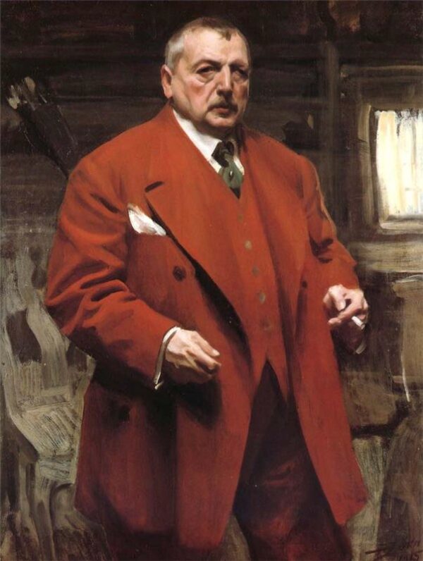 Self-Portrait in Red by Anders Zorn, hand-painted oil painting reproduction
