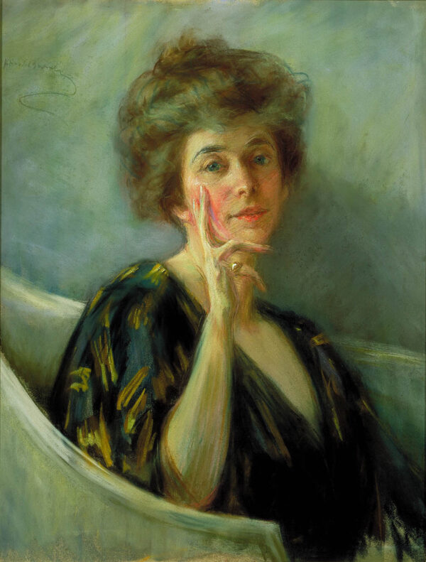 Self-Portrait in Repose by Alice Pike Barney, hand-painted oil painting reproduction