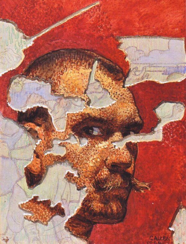 Self-Portrait in a Fresco by Akseli Gallen-Kallela, hand-painted oil painting reproduction