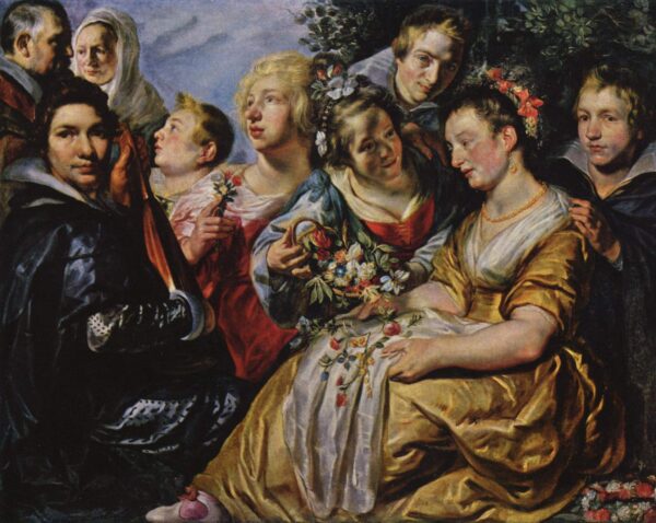 Self-Portrait with Family by Jacob Jordaens, hand-painted oil painting reproduction