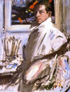 Self Portrait by Francis Cadell, hand-painted oil painting reproduction